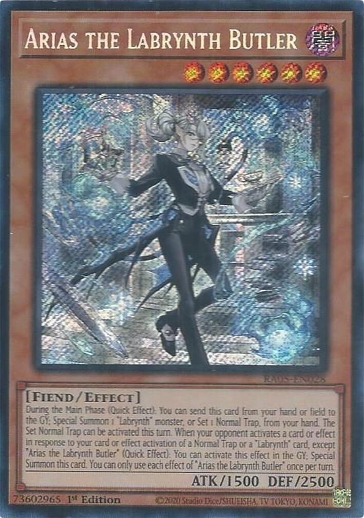 Arias the Labrynth Butler (Secret Rare) [RA05-EN028] Secret Rare | Exor Games Truro