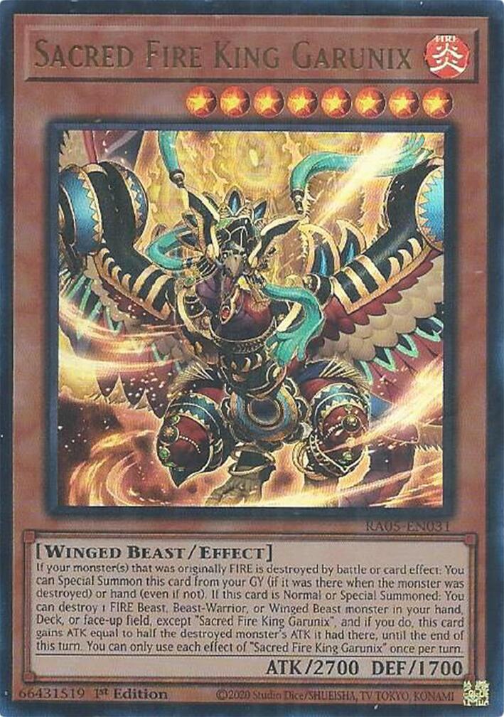 Sacred Fire King Garunix (Ultra Rare) [RA05-EN031] Ultra Rare | Exor Games Truro