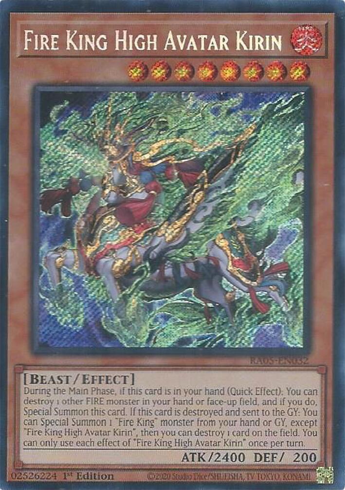 Fire King High Avatar Kirin (Secret Rare) [RA05-EN032] Secret Rare | Exor Games Truro
