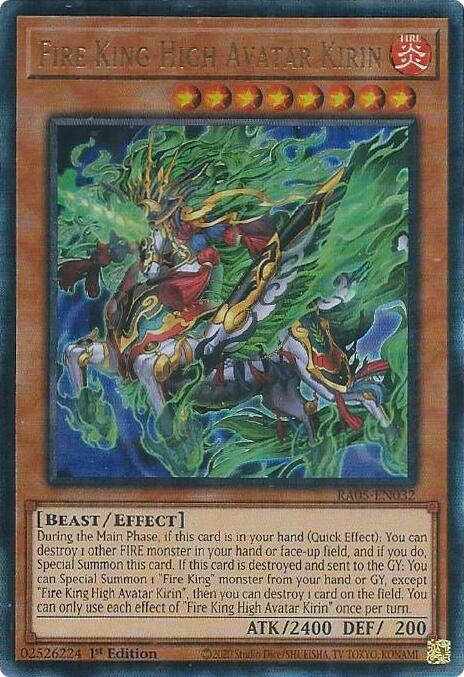 Fire King High Avatar Kirin (Ultimate Rare) [RA05-EN032] Ultimate Rare | Exor Games Truro