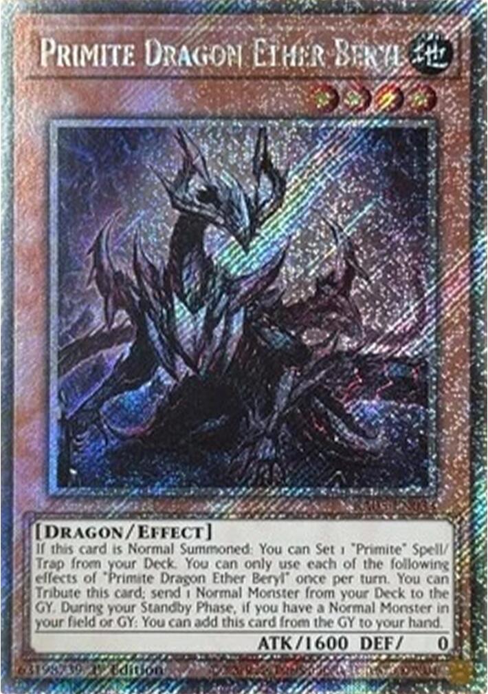 Primite Dragon Ether Beryl (Platinum Secret Rare) [RA05-EN033] Platinum Secret Rare | Exor Games Truro