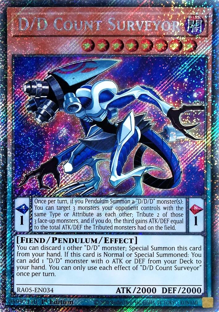 D/D Count Surveyor (Platinum Secret Rare) [RA05-EN034] Platinum Secret Rare | Exor Games Truro