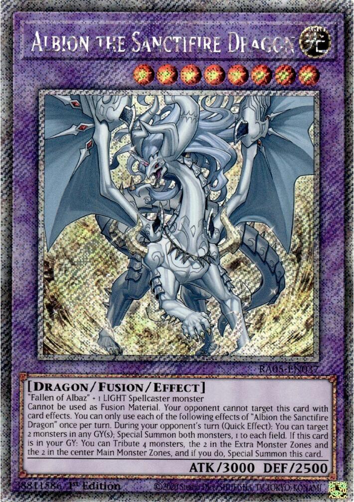 Albion the Sanctifire Dragon (Platinum Secret Rare) [RA05-EN037] Platinum Secret Rare | Exor Games Truro