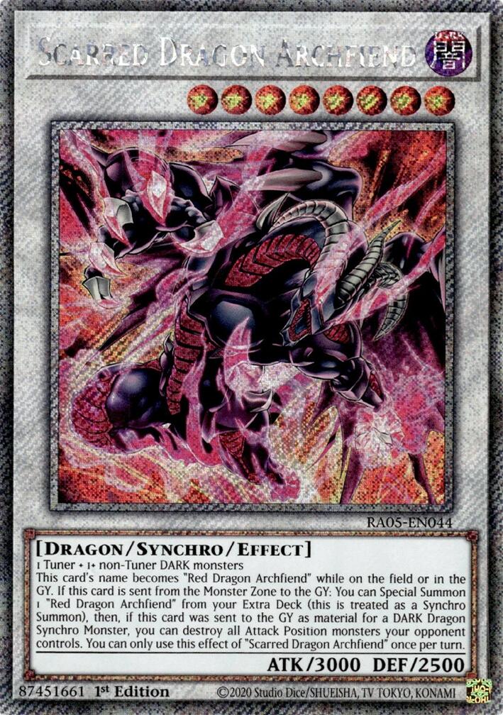 Scarred Dragon Archfiend (Platinum Secret Rare) [RA05-EN044] Platinum Secret Rare | Exor Games Truro