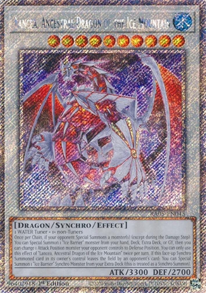 Lancea, Ancestral Dragon of the Ice Mountain (Platinum Secret Rare) [RA05-EN045] Platinum Secret Rare | Exor Games Truro