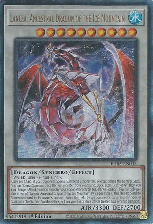 Lancea, Ancestral Dragon of the Ice Mountain (Ultimate Rare) [RA05-EN045] Ultimate Rare | Exor Games Truro