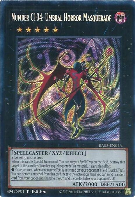 Number C104: Umbral Horror Masquerade (Secret Rare) [RA05-EN046] Secret Rare | Exor Games Truro