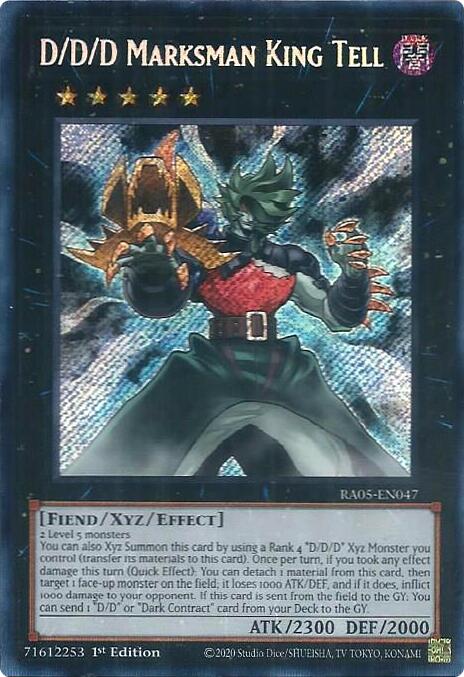 D/D/D Marksman King Tell (Secret Rare) [RA05-EN047] Secret Rare | Exor Games Truro