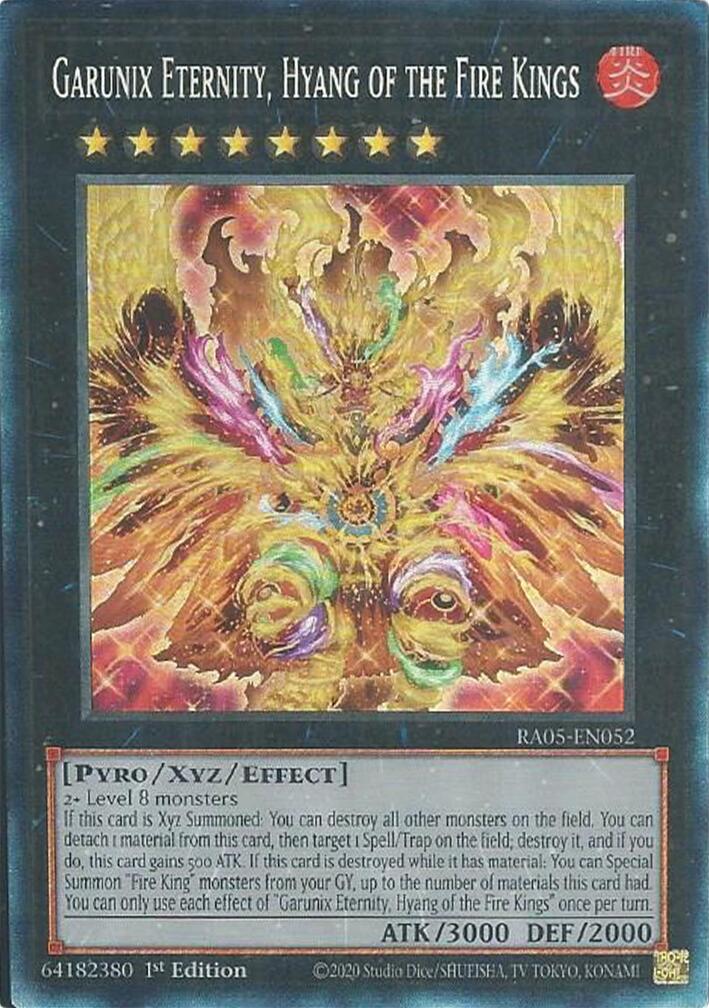 Garunix Eternity, Hyang of the Fire Kings (Collector's Rare) [RA05-EN052] Collector's Rare | Exor Games Truro