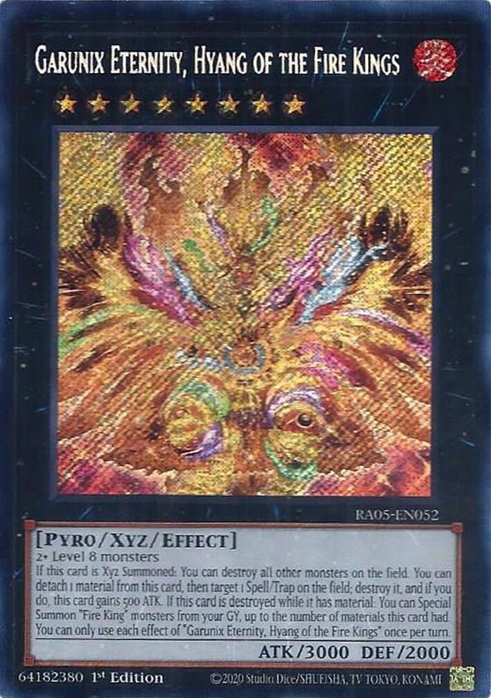 Garunix Eternity, Hyang of the Fire Kings (Secret Rare) [RA05-EN052] Secret Rare | Exor Games Truro