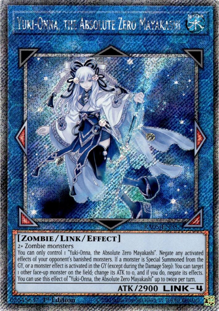 Yuki-Onna, the Absolute Zero Mayakashi (Platinum Secret Rare) [RA05-EN057] Platinum Secret Rare | Exor Games Truro
