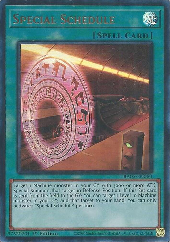 Special Schedule (Ultra Rare) [RA05-EN060] Ultra Rare | Exor Games Truro