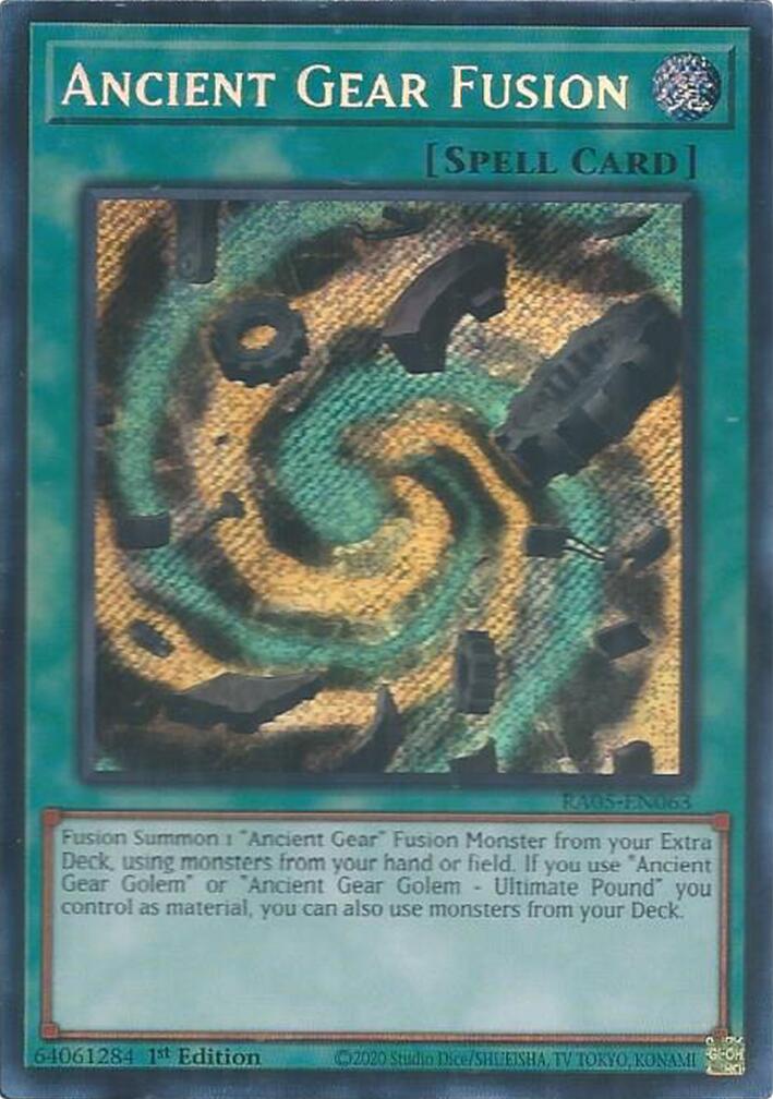 Ancient Gear Fusion (Secret Rare) [RA05-EN063] Secret Rare | Exor Games Truro