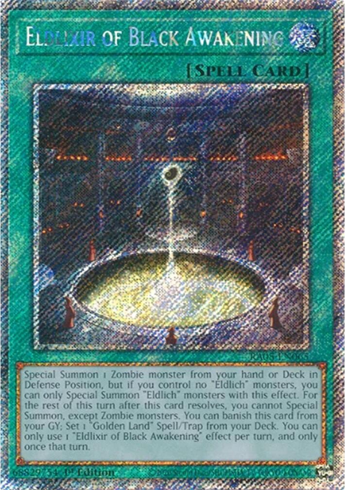 Eldlixir of Black Awakening (Platinum Secret Rare) [RA05-EN065] Platinum Secret Rare | Exor Games Truro