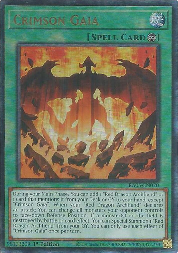 Crimson Gaia (Ultimate Rare) [RA05-EN070] Ultimate Rare | Exor Games Truro
