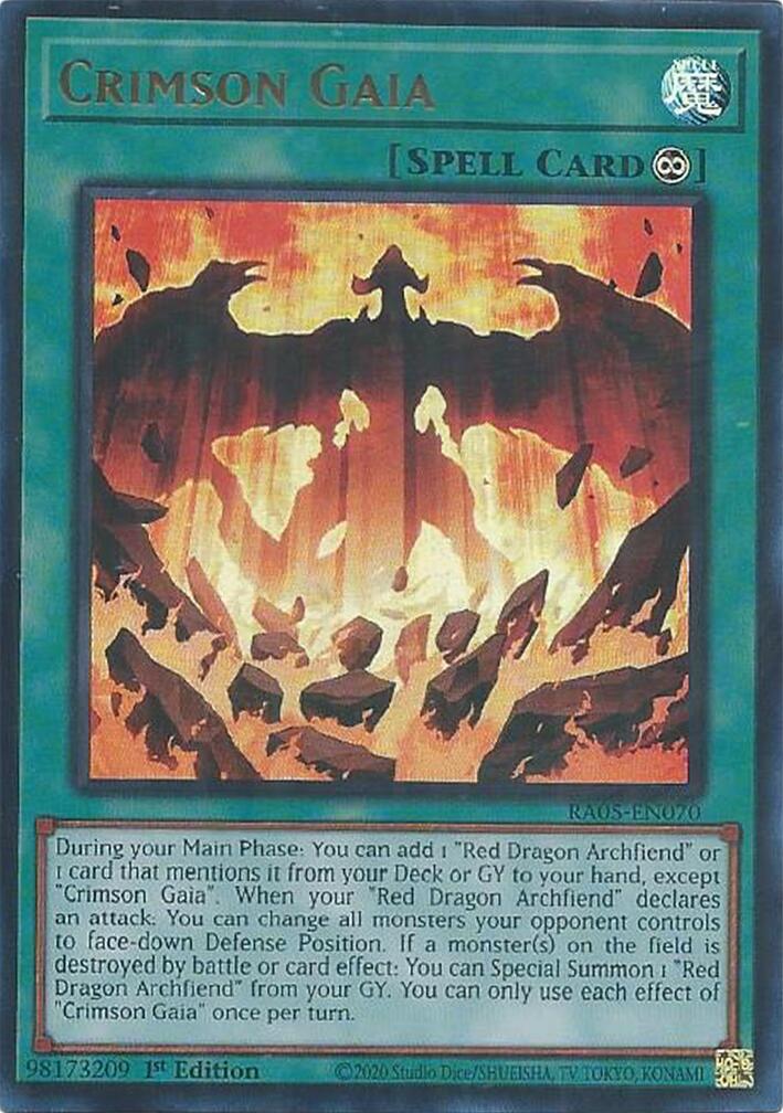 Crimson Gaia (Ultra Rare) [RA05-EN070] Ultra Rare | Exor Games Truro