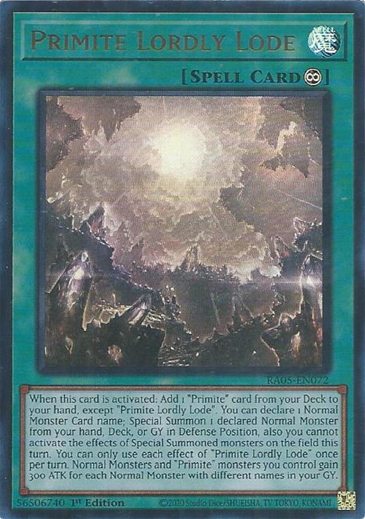 Primite Lordly Lode (Ultra Rare) [RA05-EN072] Ultra Rare | Exor Games Truro