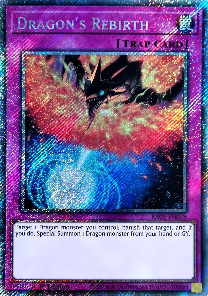 Dragon's Rebirth (Platinum Secret Rare) [RA05-EN078] Platinum Secret Rare | Exor Games Truro