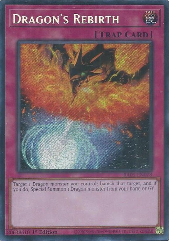 Dragon's Rebirth (Secret Rare) [RA05-EN078] Secret Rare | Exor Games Truro