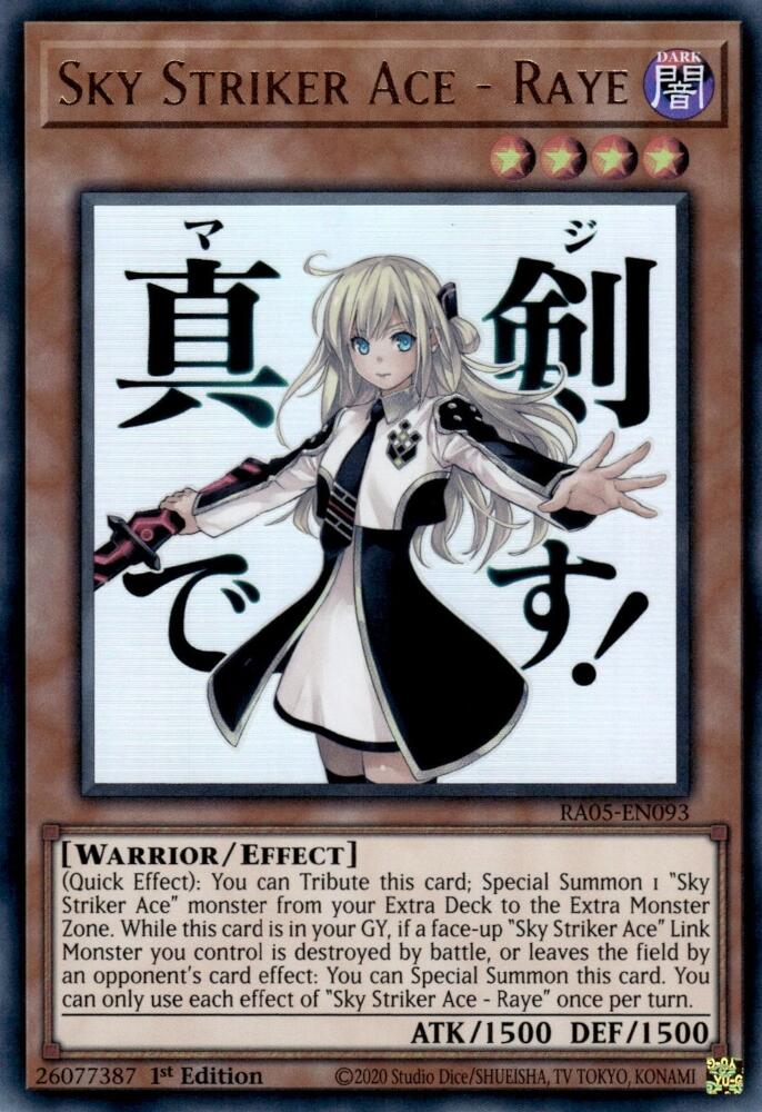 Sky Striker Ace - Raye [RA05-EN093] Ultra Rare | Exor Games Truro