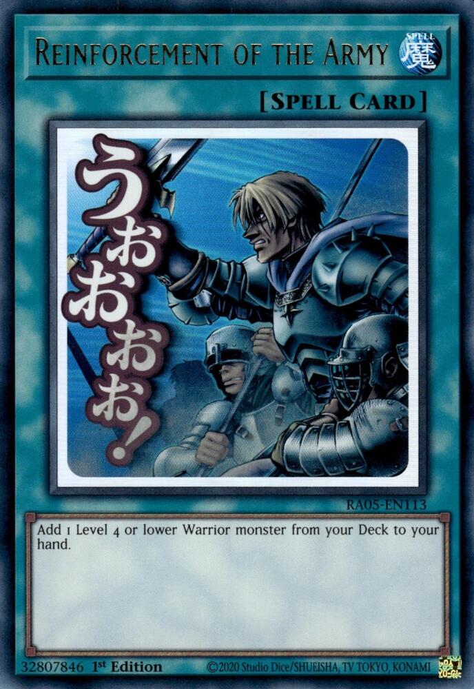 Reinforcement of the Army [RA05-EN113] Ultra Rare | Exor Games Truro