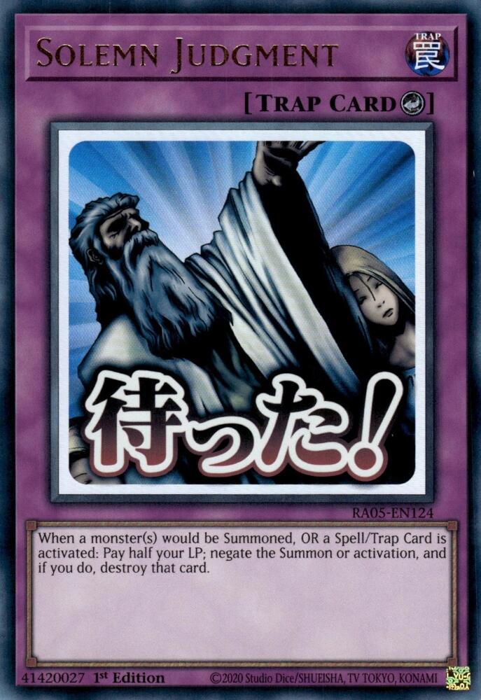 Solemn Judgment [RA05-EN124] Ultra Rare | Exor Games Truro