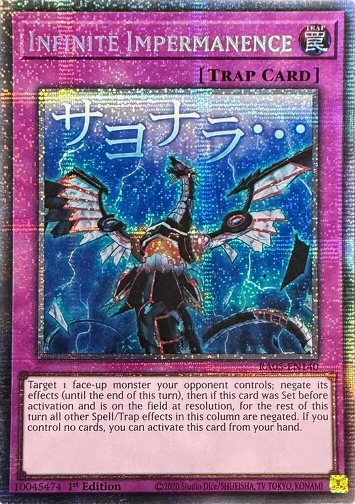 Infinite Impermanence (Starlight Rare) [RA05-EN140] Starlight Rare | Exor Games Truro