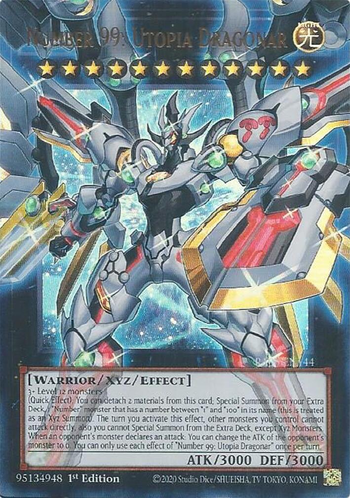Number 99: Utopia Dragonar [RA05-EN144] Ultra Rare | Exor Games Truro