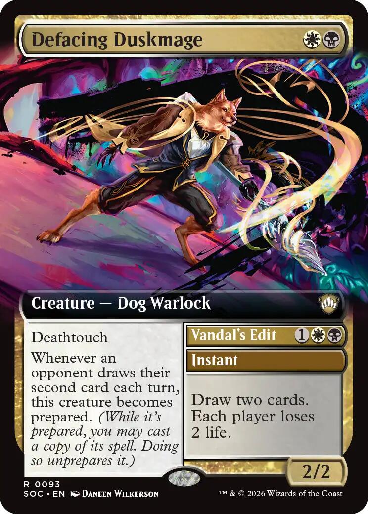 Defacing Duskmage (Extended Art) [Secrets of Strixhaven Commander] | Exor Games Truro