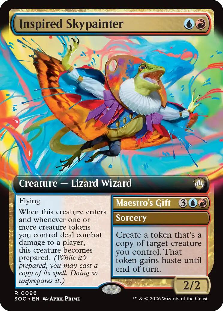 Inspired Skypainter (Extended Art) [Secrets of Strixhaven Commander] | Exor Games Truro