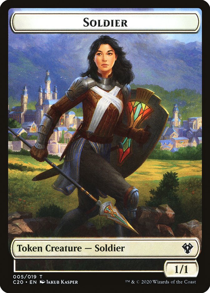 Human Soldier (005) // Drake Double-Sided Token [Commander 2020 Tokens] | Exor Games Truro