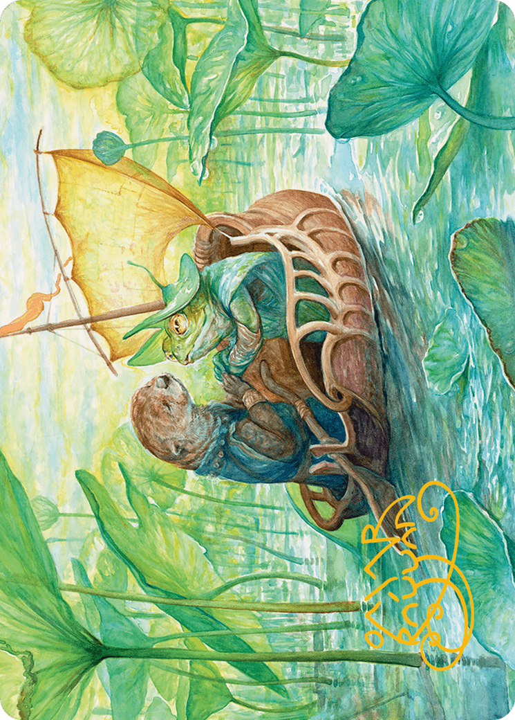 Run Away Together Art Card (Gold-Stamped Signature) [Bloomburrow Art Series] | Exor Games Truro