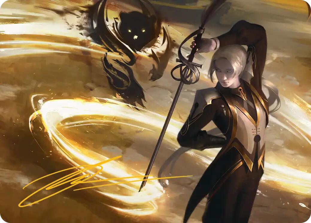 Rapier Wit Art Card (Gold-Stamped Signature) [Secrets of Strixhaven Art Series] | Exor Games Truro