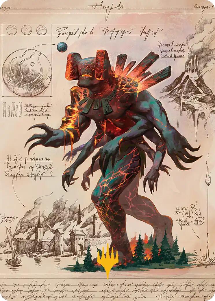 Magmablood Archaic Art Card (Gold-Stamped Planeswalker Symbol) [Secrets of Strixhaven Art Series] | Exor Games Truro