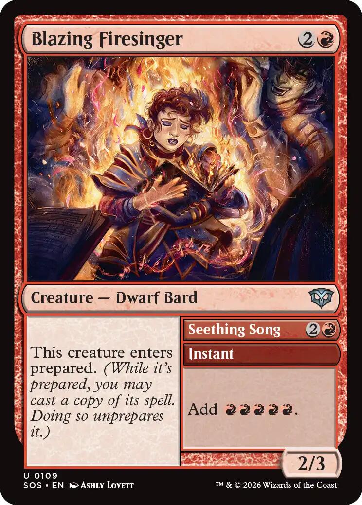 Blazing Firesinger [Secrets of Strixhaven] | Exor Games Truro