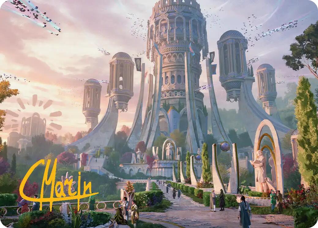 Command Tower Art Card (Gold-Stamped Signature) [Secrets of Strixhaven Art Series] | Exor Games Truro