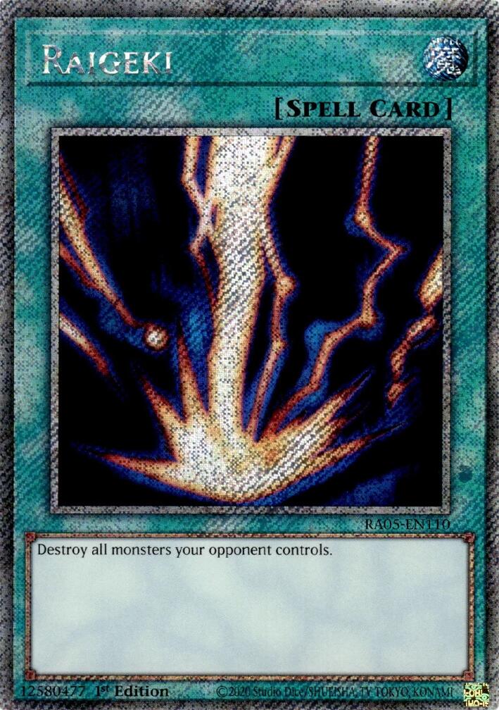 Raigeki (Platinum Secret Rare) [RA05-EN110] Platinum Secret Rare | Exor Games Truro