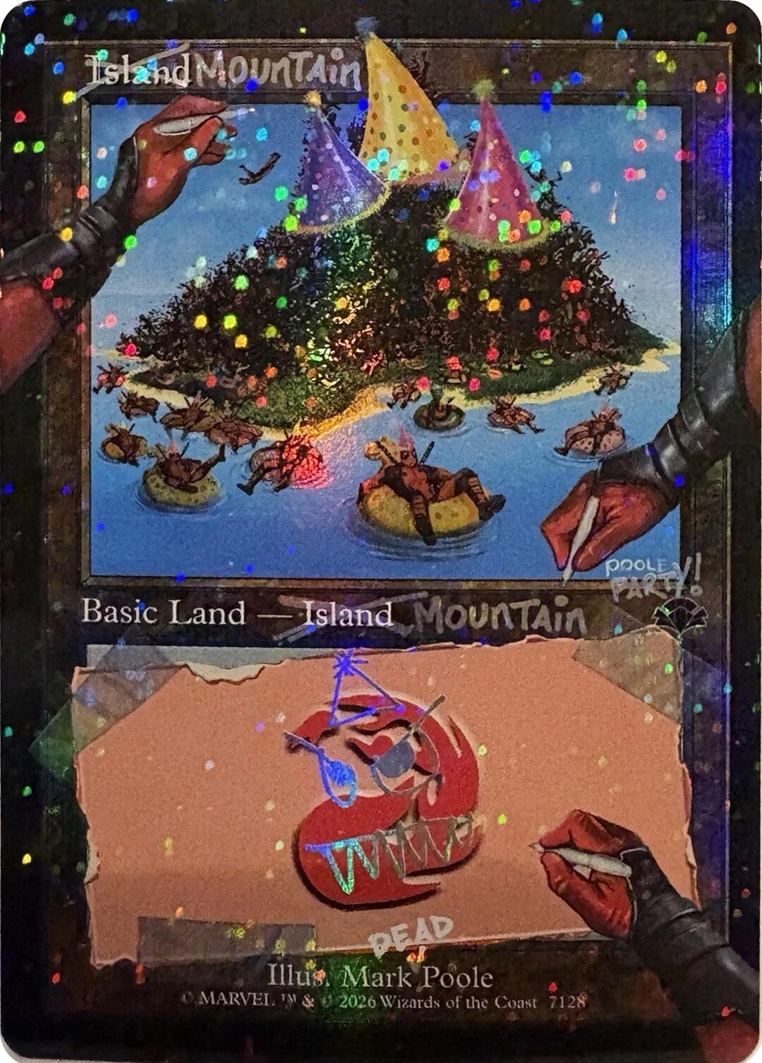 Mountain (7128) (Pool Party Foil) [Secret Lair Drop Series] | Exor Games Truro