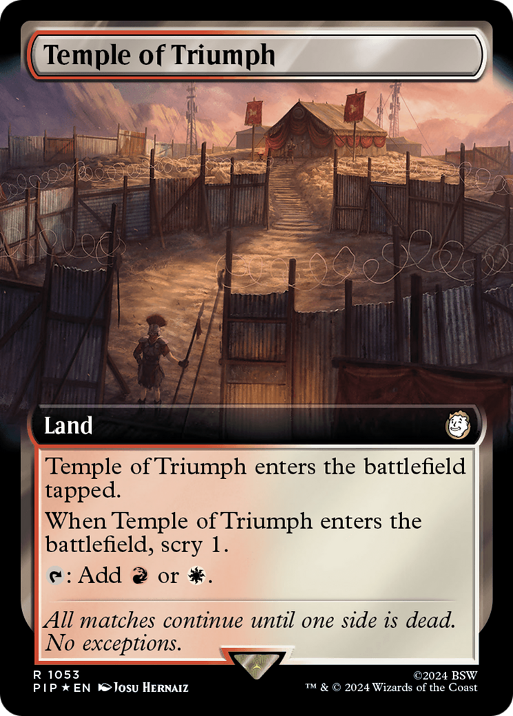 Temple of Triumph (Extended Art) (Surge Foil) [Fallout] | Exor Games Truro