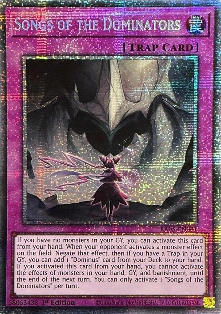 Songs of the Dominators (Starlight Rare) [RA05-EN081] Starlight Rare | Exor Games Truro