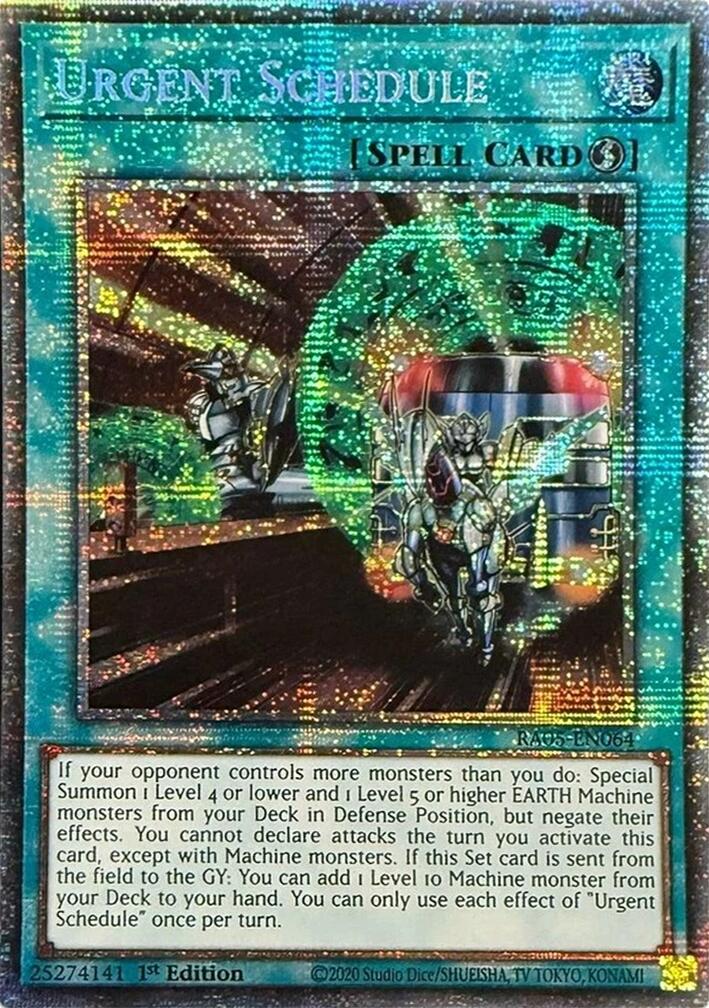 Urgent Schedule (Starlight Rare) [RA05-EN064] Starlight Rare | Exor Games Truro
