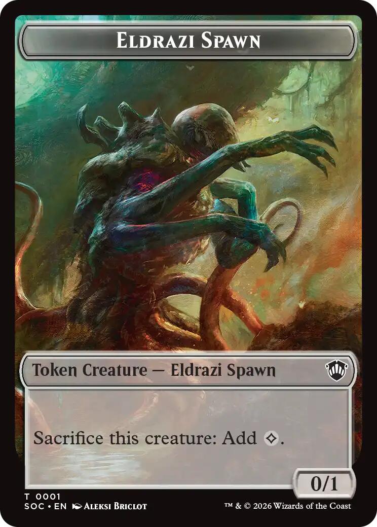 Eldrazi Spawn // Worm Double-Sided Token [Secrets of Strixhaven Commander Tokens] | Exor Games Truro