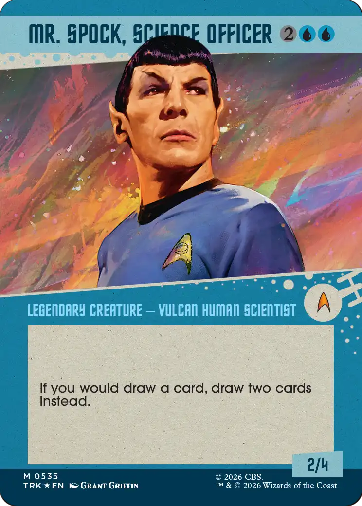 Mr. Spock, Science Officer (Borderless) (Surge Foil) [Star Trek] | Exor Games Truro