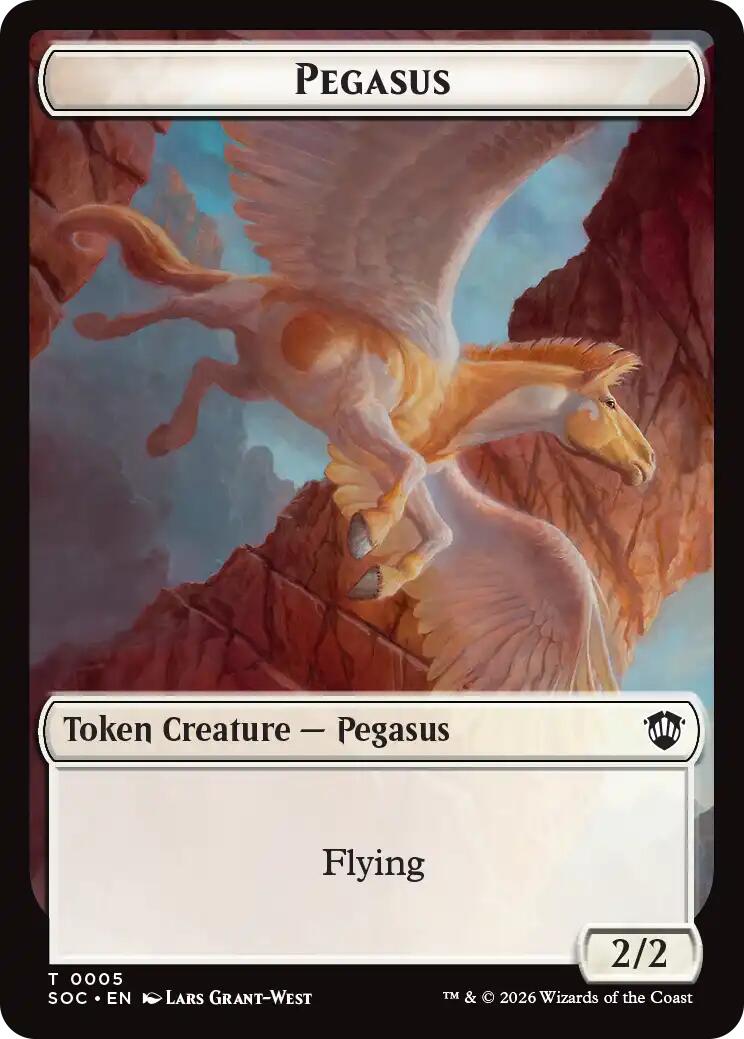 Pegasus // Inkling (0022) Double-Sided Token [Secrets of Strixhaven Commander Tokens] | Exor Games Truro