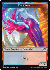 Dragon Illusion // Elemental (0002) Double-Sided Token [Secrets of Strixhaven Commander Tokens] | Exor Games Truro