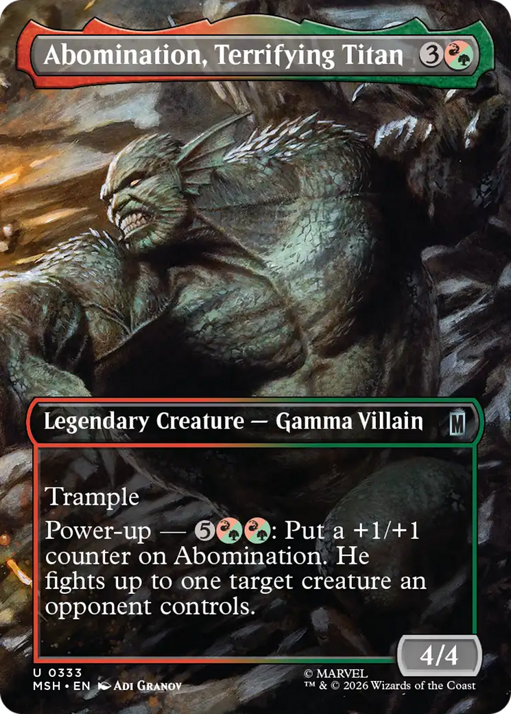 Abomination, Terrifying Titan (Borderless) [Marvel Super Heroes] | Exor Games Truro