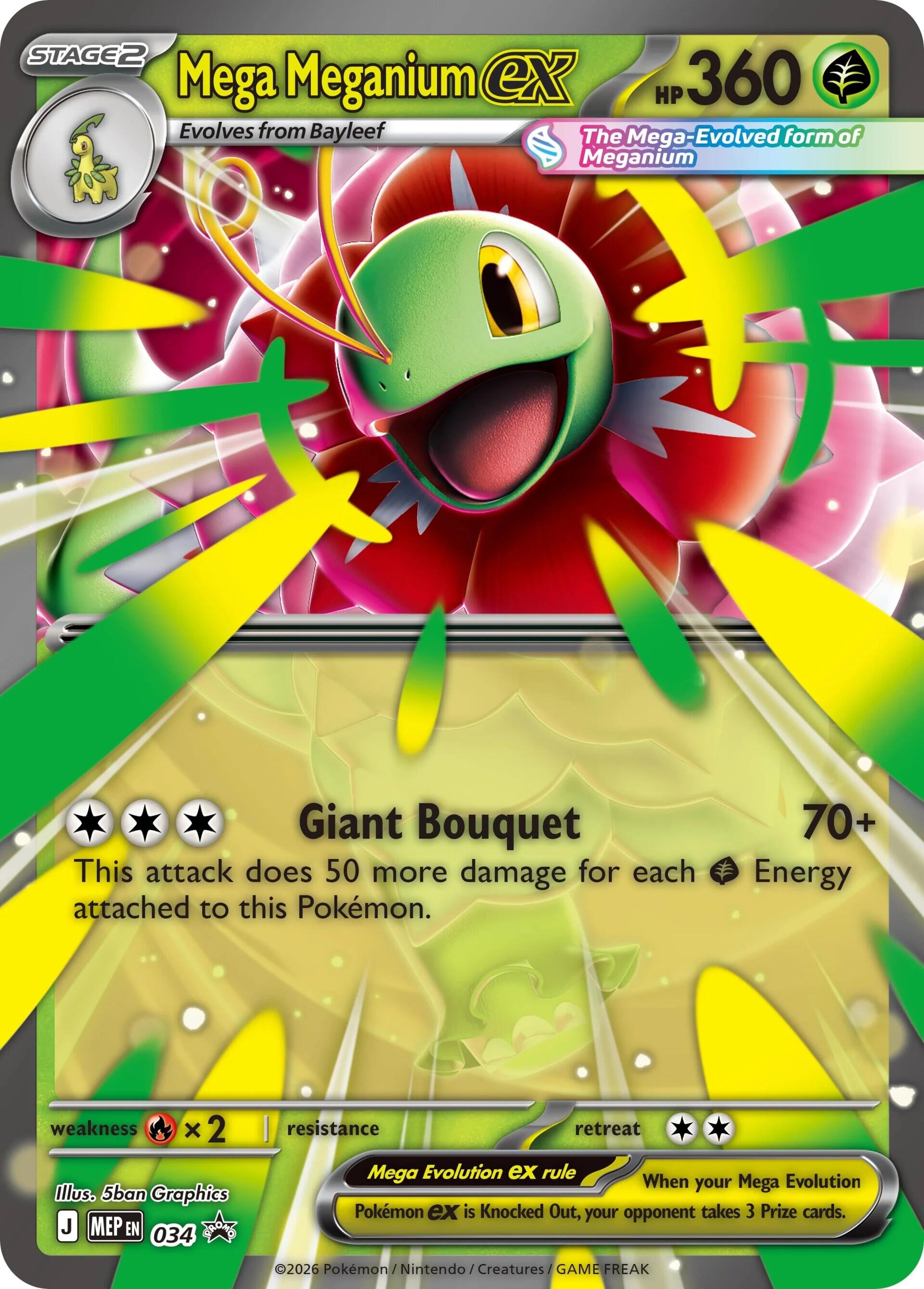 Mega Meganium ex (034) (Jumbo) [Mega Evolution Promo] | Exor Games Truro