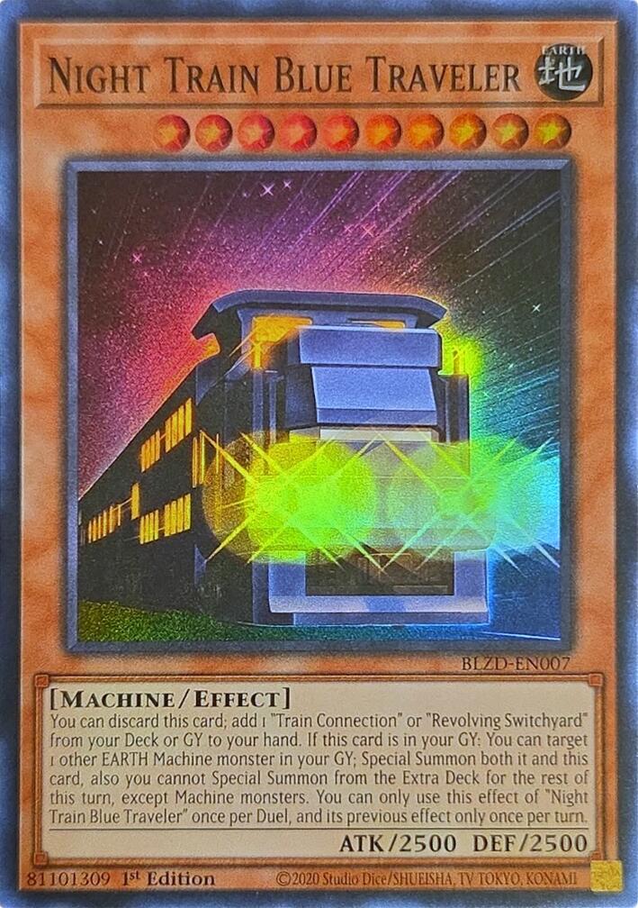 Night Train Blue Traveler [BLZD-EN007] Super Rare | Exor Games Truro