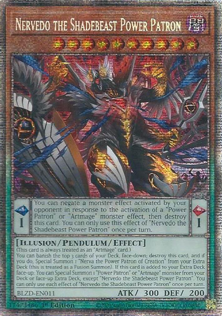 Nervedo the Shadebeast Power Patron (Starlight Rare) [BLZD-EN011] Starlight Rare | Exor Games Truro