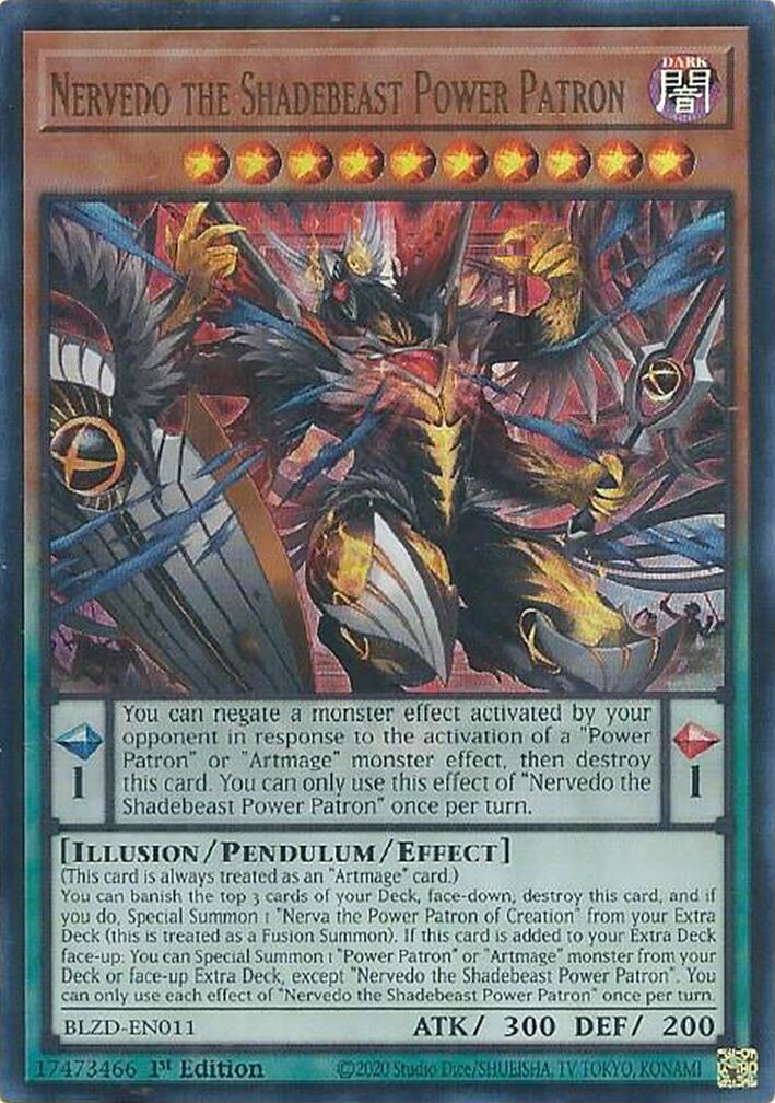 Nervedo the Shadebeast Power Patron [BLZD-EN011] Ultra Rare | Exor Games Truro